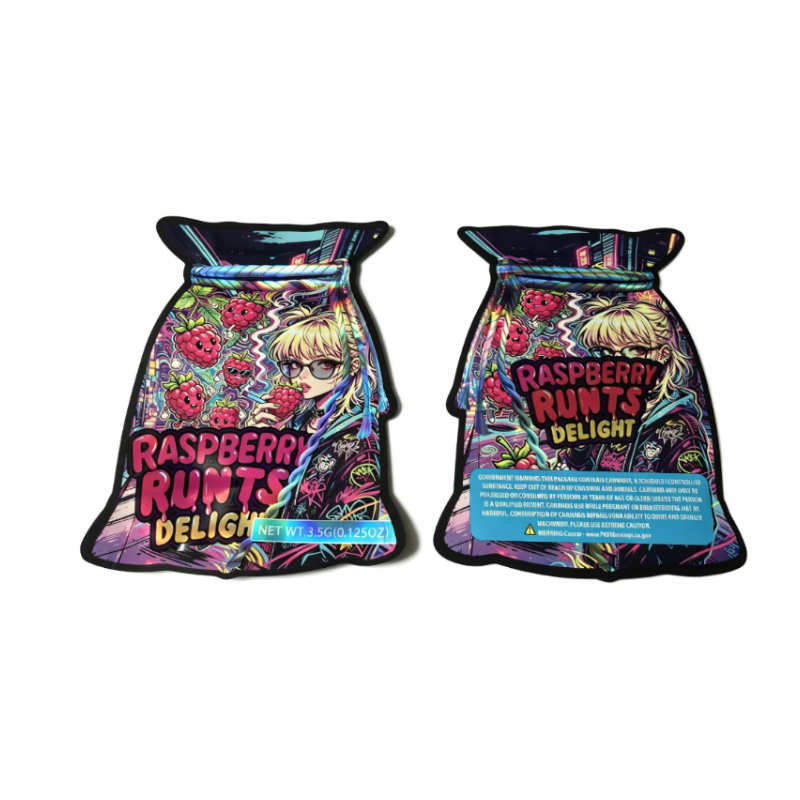 Premium Cali Pack 3.5g – RASPBERRY RUNTS DELIGHET Smell-Proof Mylar Storage Bag (100pack) SS-2552