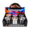 Premium Metal Herb 63mm Grinder Set – 6 Piece Display Box | with Clear Lid Assorted Colors SS-2585