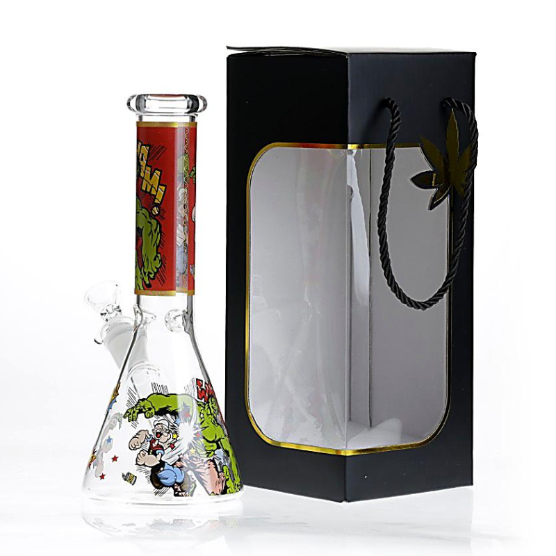 10" Glass Beaker Bong with Gift Box – Random Colours | SS-2891
