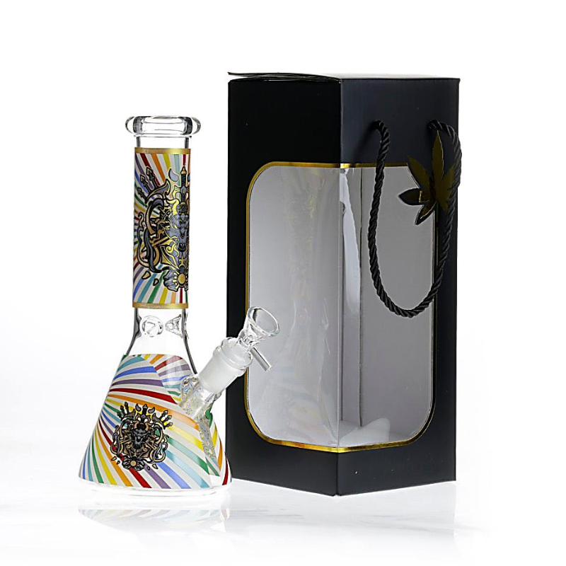 10" Glass Beaker Bong with Gift Box – Random Colours | SS-2891