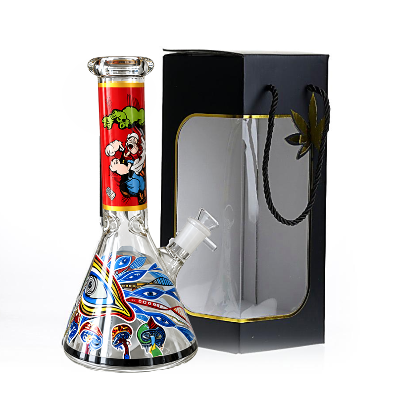 10" Glass Beaker Bong with Gift Box – Random Colours | SS-2891