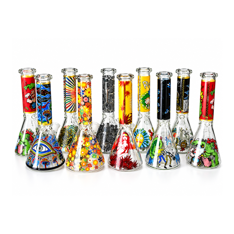 10" Glass Beaker Bong with Gift Box – Random Colours | SS-2891