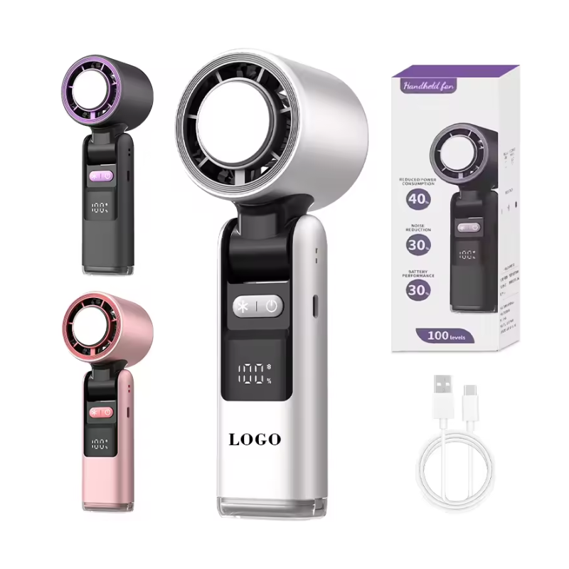 New High-Speed Portable Turbo Fan – 4000mAh Rechargeable Handheld & Wearable Fan SS-2921