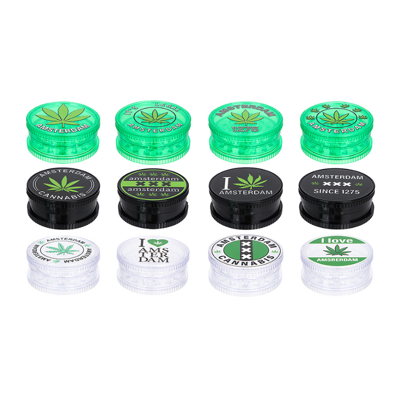 Amsterdam Design Herb Grinder – 60mm – Assorted Colors 12 Piece SS-3126. D