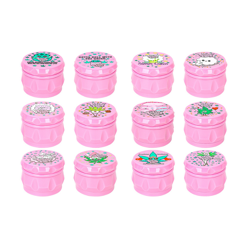 Baked Bunny 60mm 4-Part Grinder – Pink Edition, 12 PCS Display Box SS-3270 S
