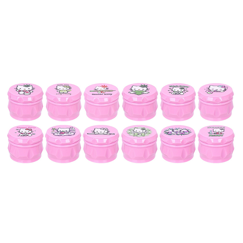 Stoner Kitty 60mm 4-Part Grinder – Pink Edition, 12 PCS Display Box SS-3287.  T