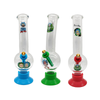 Rick Bong | Rick and Morty Curved Glass Bong Blue 20cm SS-3502