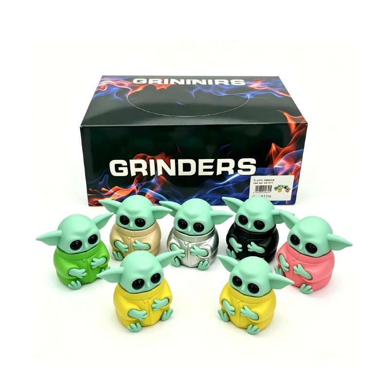 Baby Yoda Style Herb Grinder – Novelty Character Grinder 63mm SS-3571 x 1 single