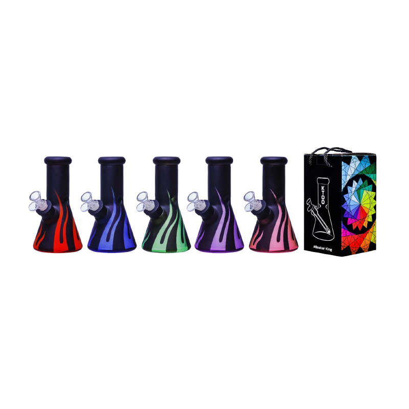 Glass Beaker Bong Assorted Colors 7mm – 8 Inches Assorted Colors SS-4417