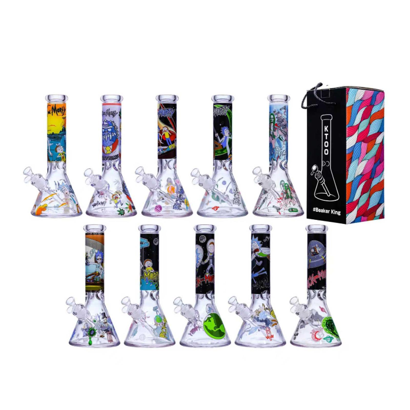 Glass Beaker Bong Assorted Assorted Colors SS-4714