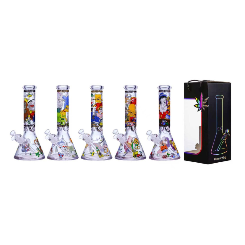 Glass Beaker Bong Assorted Assorted Colors SS-4768