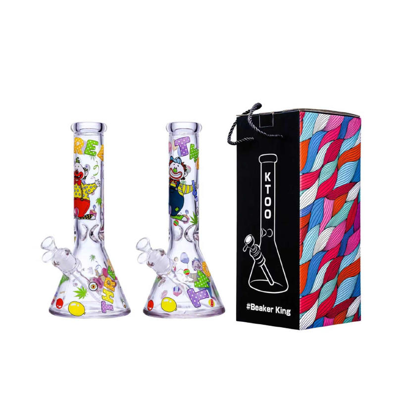 Glass Beaker Bong Assorted Assorted Colors SS-4775