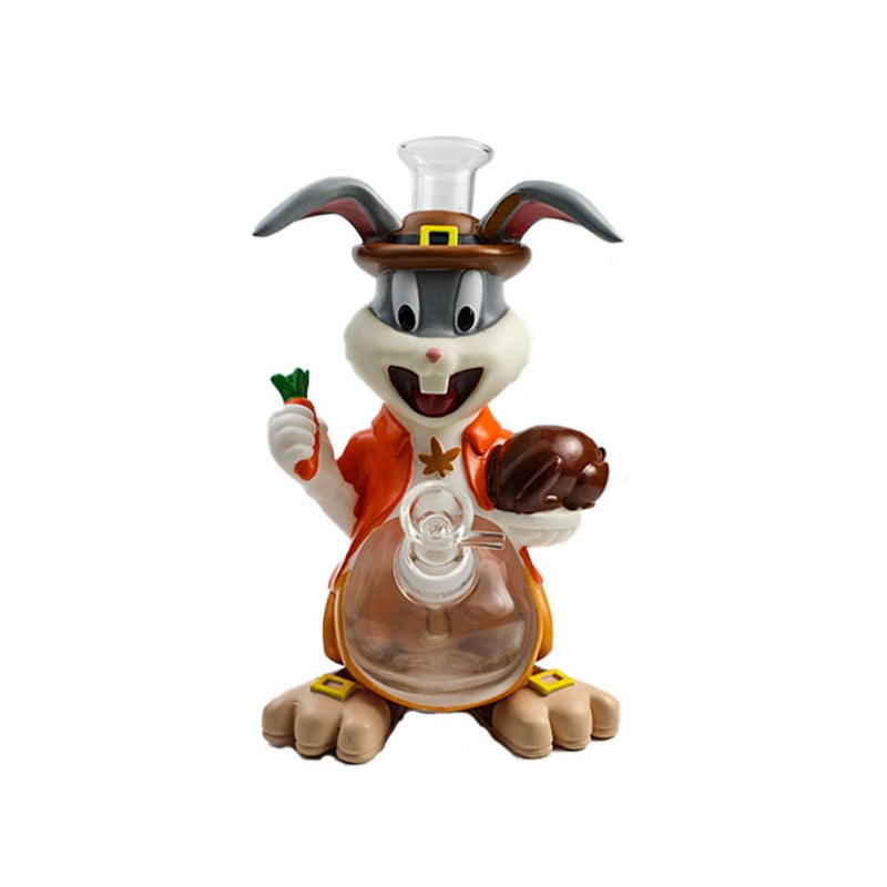 9-inch Bunny Rabbit ceramic and glass water pipe SS-5203