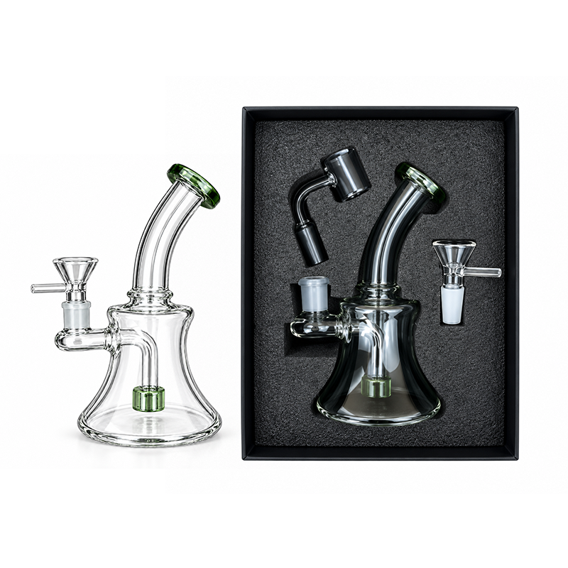 Glass Dab Rig Kit with Quartz Banger & Carb Cap – 8" SS-5513