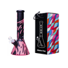 Glass Beaker Bong Pink Pattern SS-6218