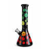 Glass Beaker Bong Colorful Floral Patterns SS-6232