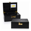 High Quality Plain Black Bamboo Wooden Stash Box with Lock, Wood Rolling Tray SS-6938