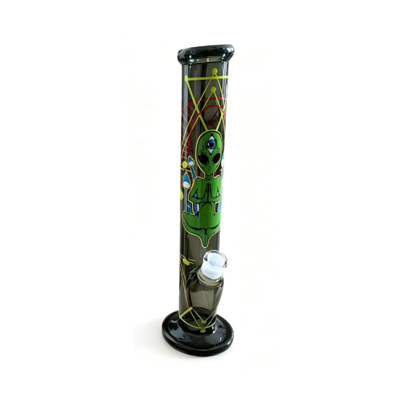 High Quality Alien Glass Water Pipe Bong – Straight Smoking Bong 40cm SS-7623-A Boxed
