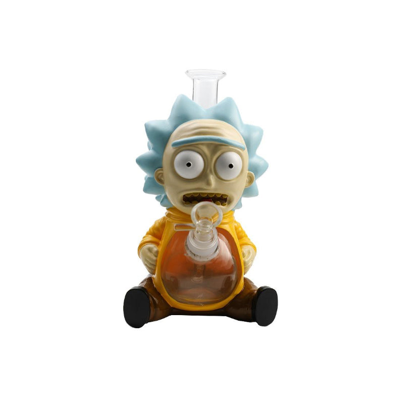 8-inch Rick & Morty-themed ceramic and glass water pipe Bong SS-8204