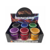 Premium Metal Herb 63mm Grinder Set – 6 Piece Display Box | with Clear Lid Assorted Colors SS-1224