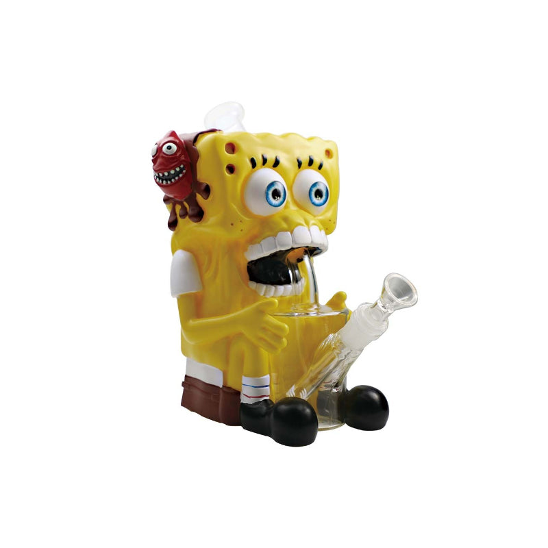 10" Silly Sponge Glass & Vinyl Water Pipe Novelty Bong SS-1250