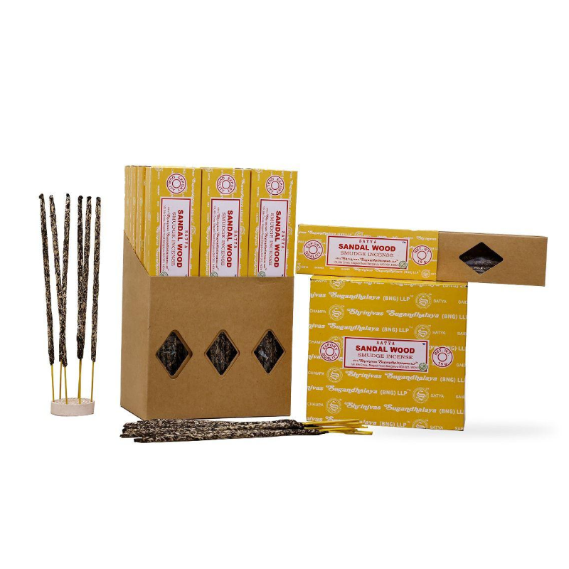 Smudge Satya Incense Sticks Sandal Wood 25grm 12 pack