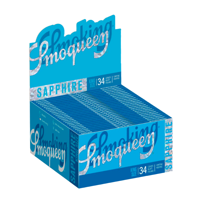 Smoking ‘Smoqueen’ Sapphire King Size Rolling Paper 50 pack