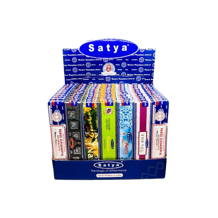 Satya Mixed Display Box 7 Assorted Scents - 12 Packs Per Scent