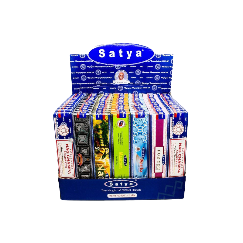 Satya Mixed Display Box 7 Assorted Scents - 12 Packs Per Scent