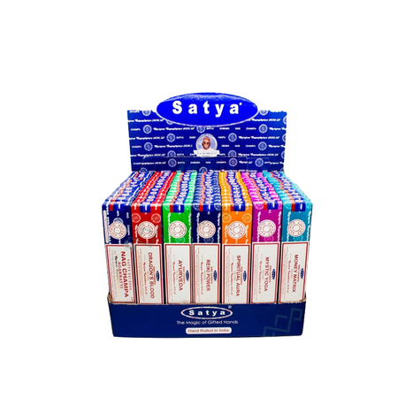 Satya Mixed Display Box 7 Assorted Scents - 12 Packs Per Scent