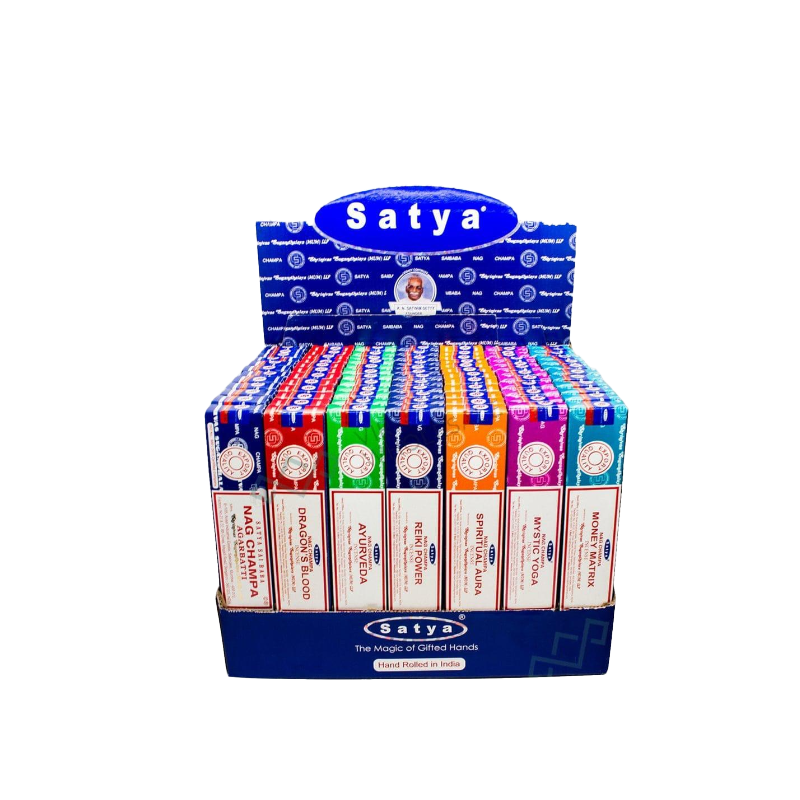 Satya Mixed Display Box 7 Assorted Scents - 12 Packs Per Scent