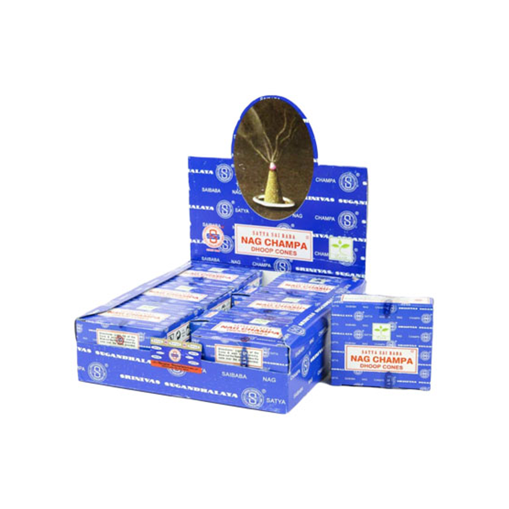 Satya Nag Champa Dhoop Cones 12 Pack