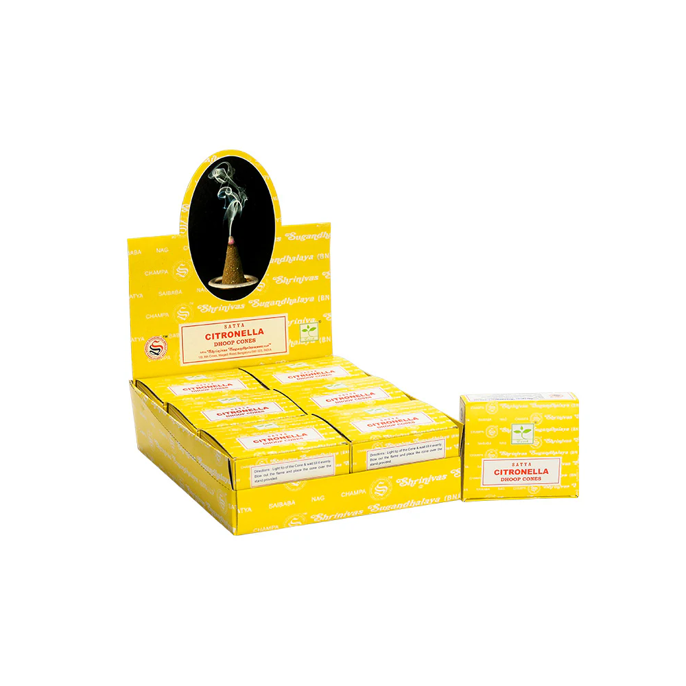Satya Citronella Dhoop Cones 12 Pack