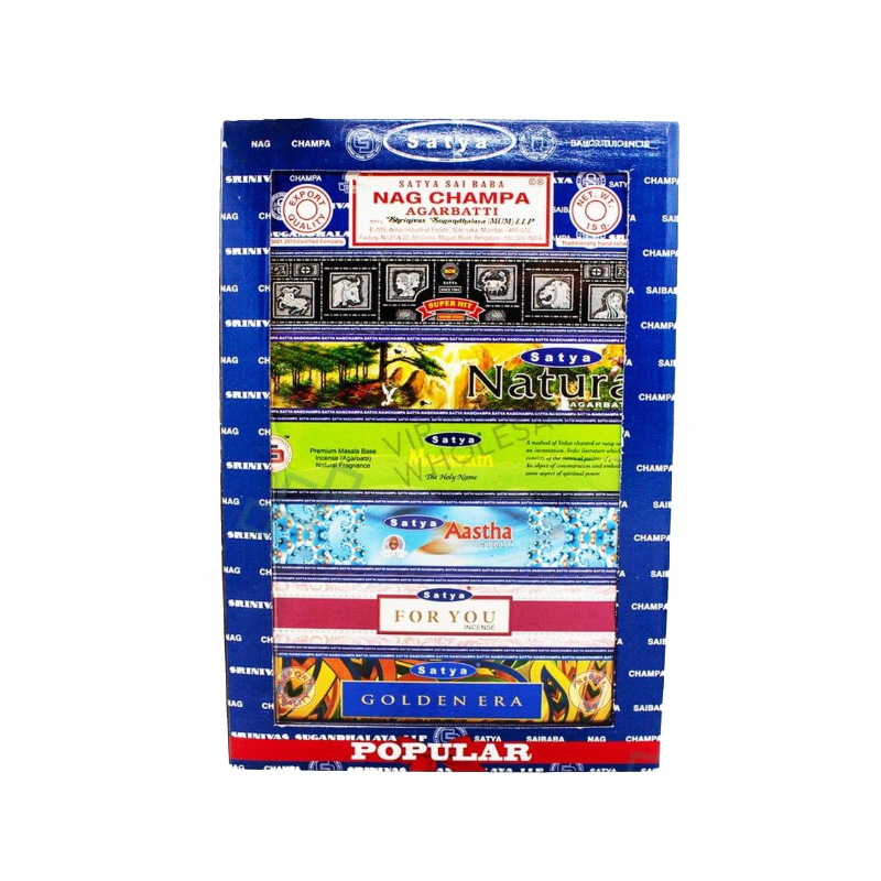 Satya Incense Sticks 7pack  - Multi-Scent Gift Box
