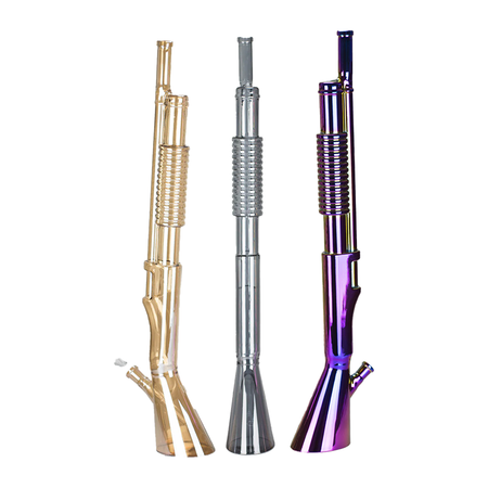 27" Shotgun Glass Bong Assorted Colour Without Box x 1