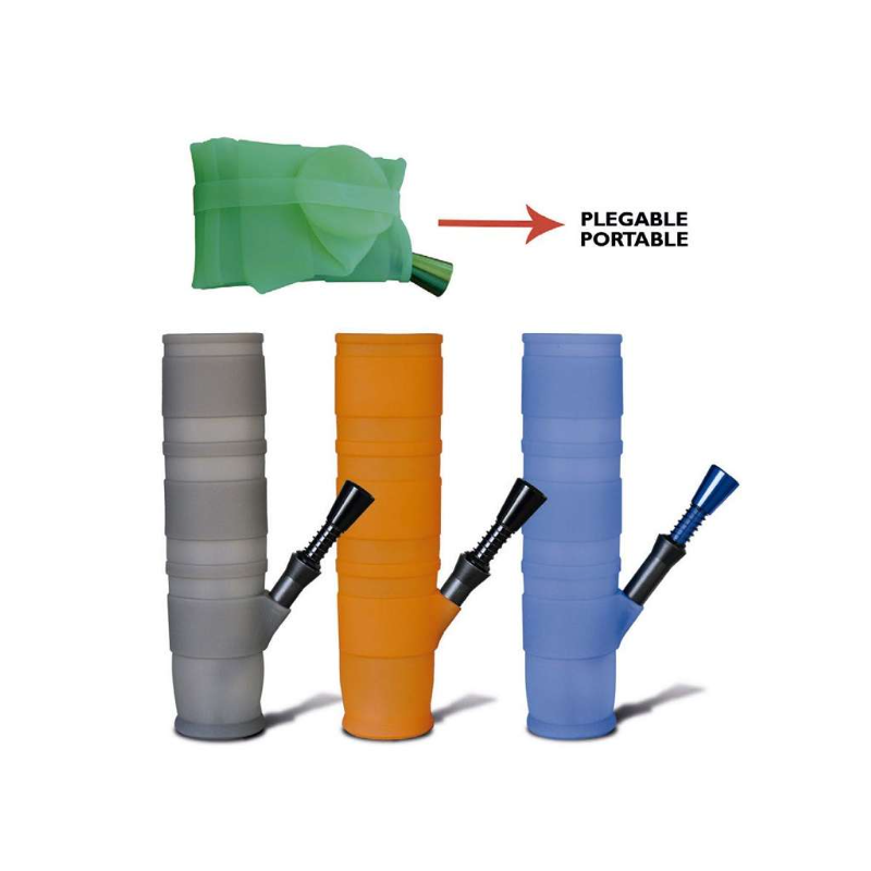 Collapsible Silicone Portable BongAssorted Colour 19cm x 1 single