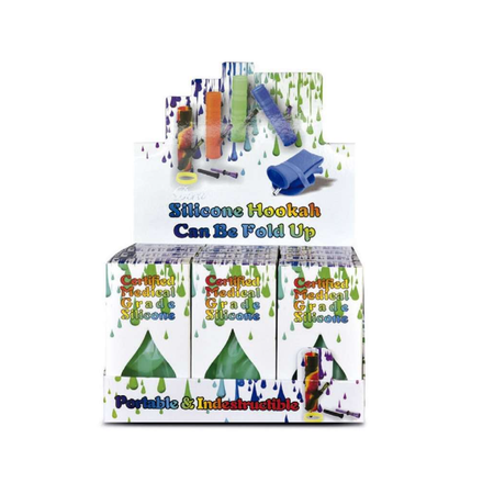 Collapsible Silicone Portable BongAssorted Colour 19cm x 1 single