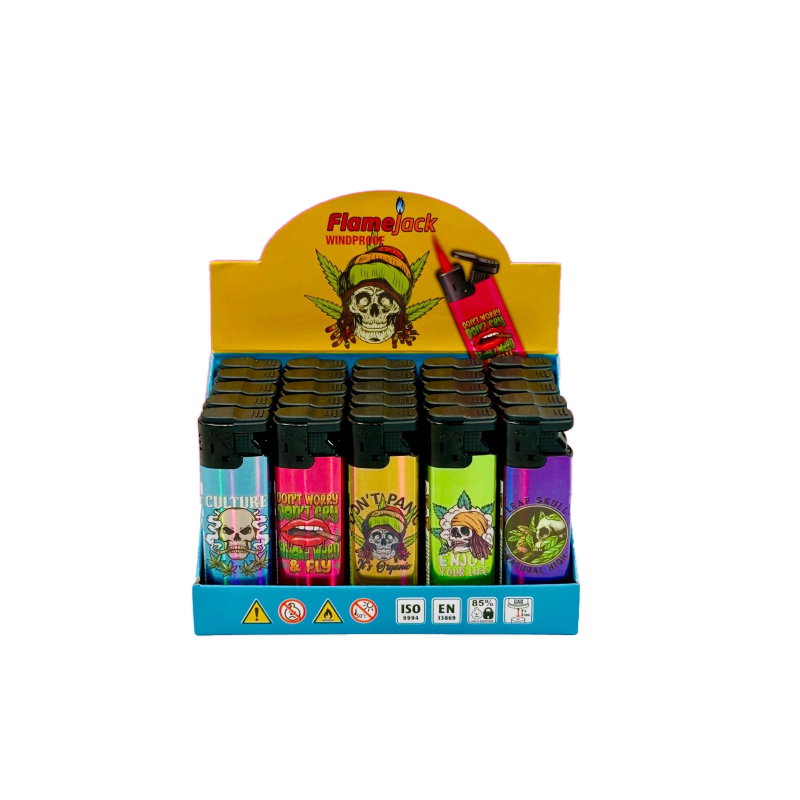 Flamejack Windproof Refillable Lighter (Skull Design) SM-2267