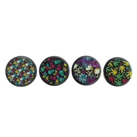 Amsterdam Plastic Grinder Skull Head  53mm 3 part x 12