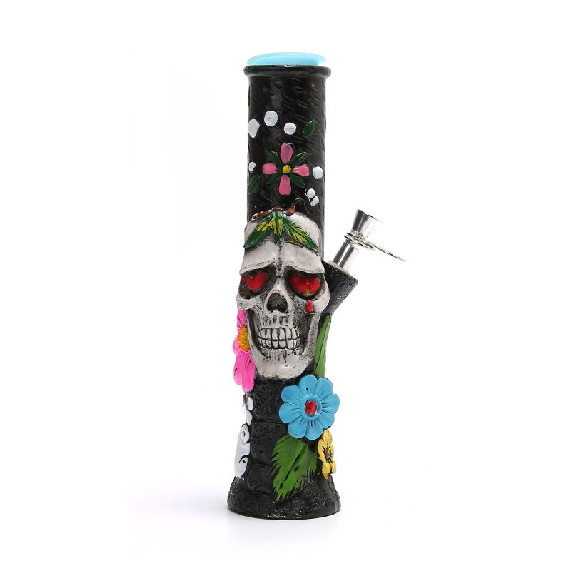 10″ Resin Bong Red Eye Skull Design SS-5915