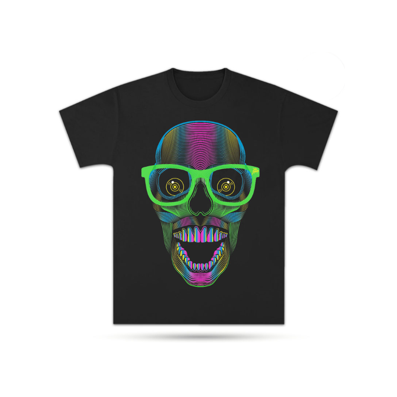 ”Skull” Neon Fluorescent T-Shirt Large 3059-TS15L