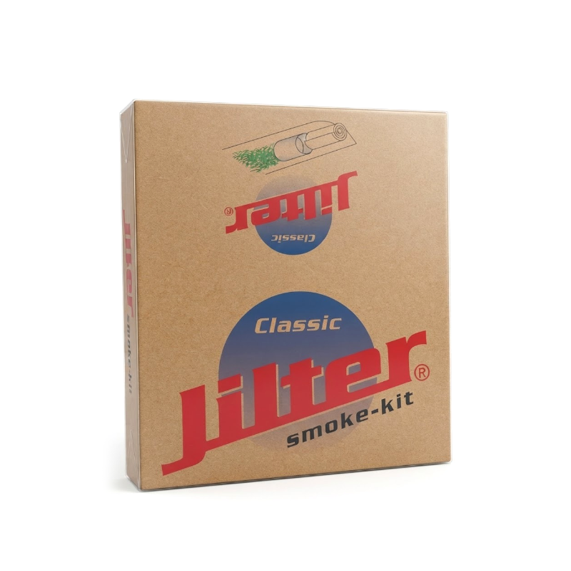 Jilter® Smoke Kit Display – 12 All-in-One Unbleached Rolling Paper Booklets with Filter Tips