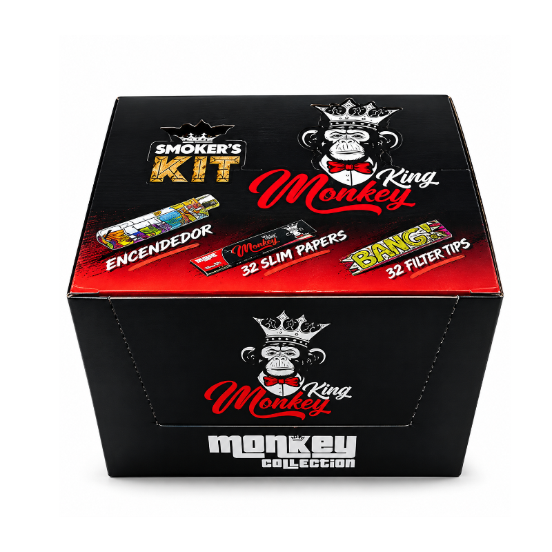 Monkey King - Monkey Kit - Slim Papers, Double Kit & Lighter