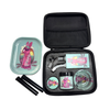 Zipper Set Smoking Bong Set with Ashtray, Grinder, Tray and Containers - Rabbit Design 03