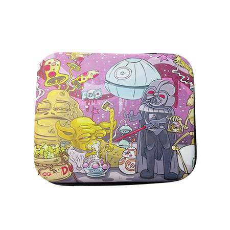 Zipper Set Smoking Bong Set with Ashtray, Grinder, Tray and Containers Gift Set - Dunkees Art