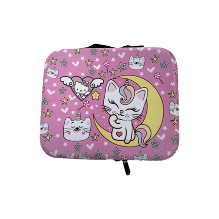 Zipper Set Smoking Bong Set with Ashtray, Grinder, Tray and Containers Gift Set - Purrfect Kitty