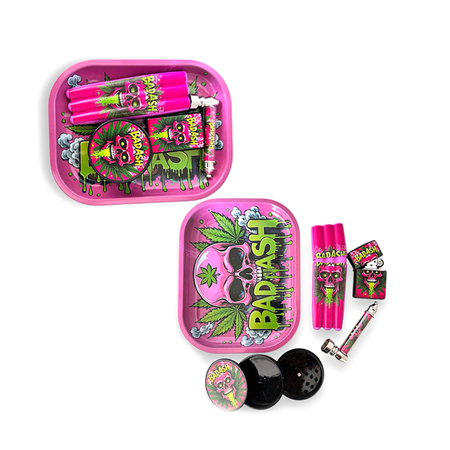 Bad Ash Metal Tray Set (SET469-BA) – Complete Smoking Accessory Kit