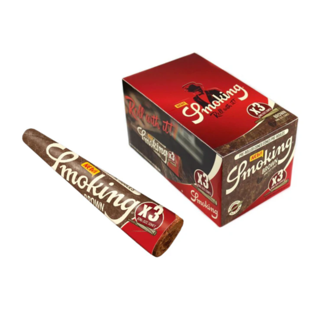 Smoking Brown King Size Cones 3 pack