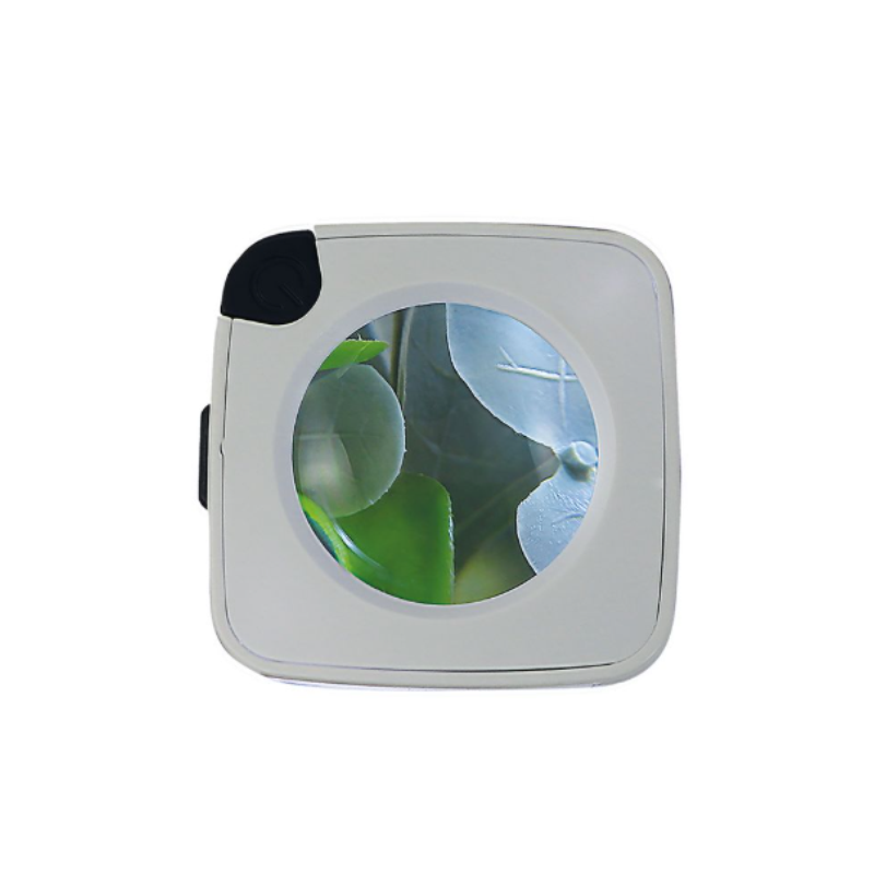 Smokus Focus Comet White, airtight storage container, magnification