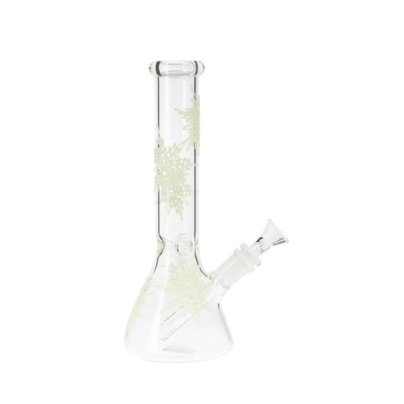 Smoky Snowflake – 10" Glass Beaker Bong